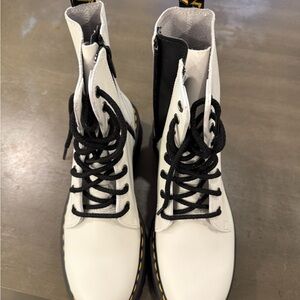 Dr. Martens White Jadon Platforms